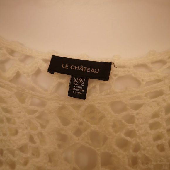 White macrame poncho - Picture 4 of 4